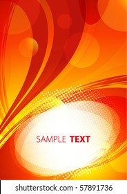 Fiery abstract background. Vector