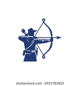 Fiery Archer Bow And Arrow Vector