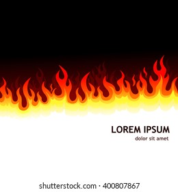 Fiery Background Fire Line Vector Stock Vector (Royalty Free) 400807867 ...