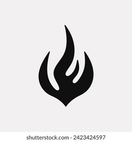 Icono de llama de llama fuerte - Ilustración vectorial simple