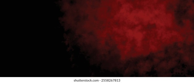 Fiery and Bold Abstract Red Smoke Hovering Against a Deep Black Backdrop for Visual Drama
