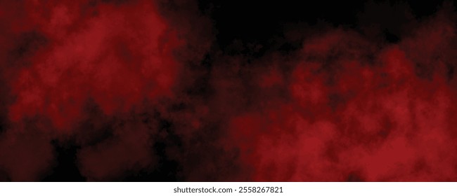 Fiery and Bold Abstract Red Smoke Hovering Against a Deep Black Backdrop for Visual Drama
