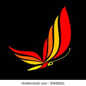 The fiery butterfly