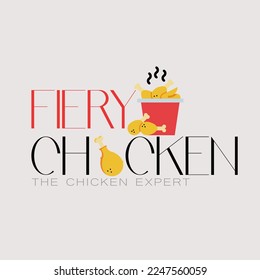 fiery chicken, hot chicken, spicy, grill, fiery chicken logo, spicy chicken logo, , logo, template