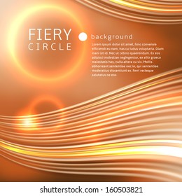 Fiery circle background
