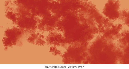 Fiery Crimson Cloud Formations Spreading Over a Faded Terracotta Canvas

