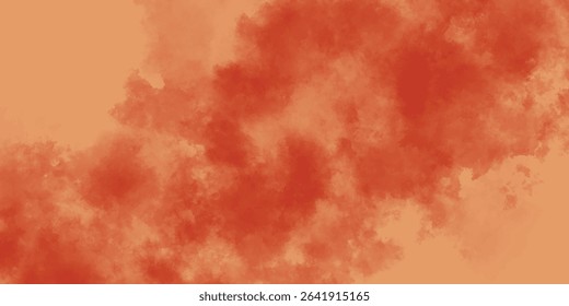 Fiery Crimson Cloud Formations Spreading Over a Faded Terracotta Canvas

