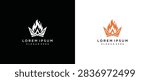 Fiery Crown Logo Design Template
