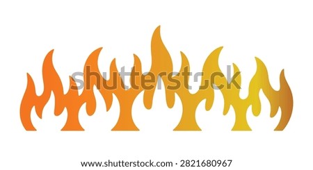 Fiery design symbolizing heat and energy, abstract artistic element using gradient orange and yellow.