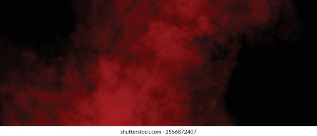 Fiery and Ethereal Red Mist Hovering Over a Dark Background for a Mysterious Visual Statement
