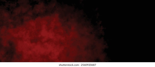 Fiery and Ethereal Red Mist Hovering Over a Dark Background for a Mysterious Visual Statement
