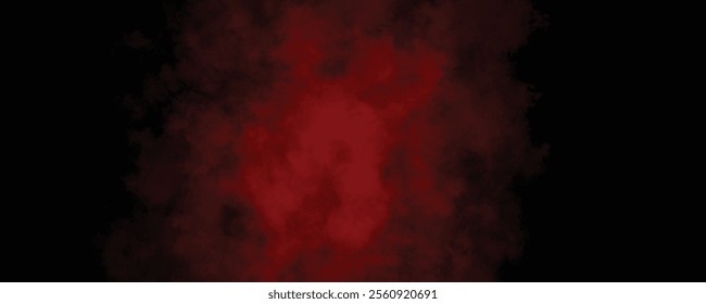 Fiery and Ethereal Red Mist Hovering Over a Dark Background for a Mysterious Visual Statement
