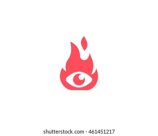 fiery eyes, the creative vision vector logo in a modern style.