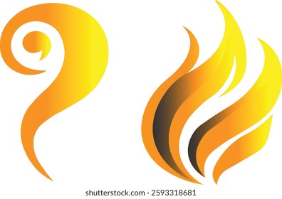 Fiery Flame Bold Logo Illustration