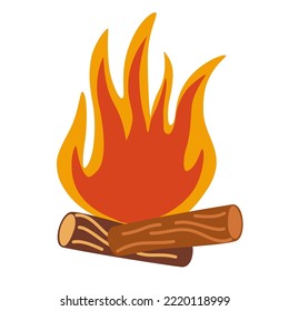 Fiery flame. Fires, hot ignition flame, flammable flame, thermal explosion hazard, flame energy concept. Logo Template vector cartoon icon. 