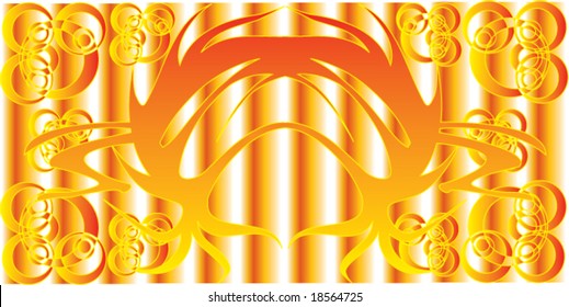 Fiery flaming fire stripes abstract design background vector illustration