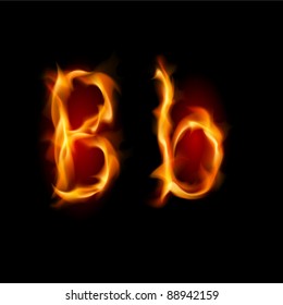 Fiery Font Letter B Illustration On Stock Vector (Royalty Free ...