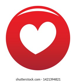 Fiery heart icon. Simple illustration of fiery heart vector icon for any design red