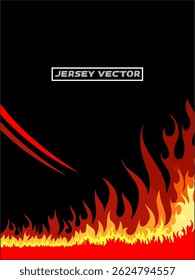 Fiery Jersey Design fire black red
