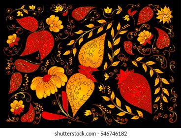 Fiery leaves decoration