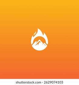 Fiery mountain peak under gradient skies