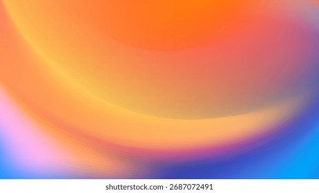 Gradiente Abstractas de fluidos naranja y azul ardiente