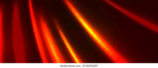 Rayas de luz de neón rojo y naranja ardiente