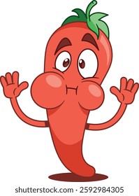 Fiery pepper with puffy cheeks