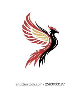 Fiery Phoenix Logo, Birds of Prey, Tattooing, Fénix, Eagle, Immortality, 
icon, phoenix wings, Chinese,  abstract, mascot, tattoo