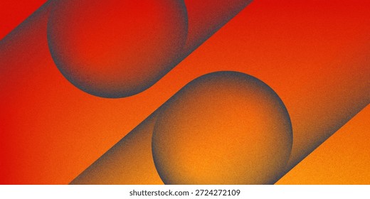 Fundo abstrato preto de cobre laranja queimado vermelho-acastanhado. Forma geométrica. Gradiente de cor. efeito 3d. Ruído de grão granuloso. Néon metálico leve. Design. Modelo. Banner da Web. Largo. Panorâmica.
