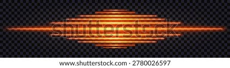 Fiery red laser glowing lines, light effect, futuristic sci fi shiny beams. Border design element, separator, divider for web. Vector isolated, on dark transparent background Stock photo © 
