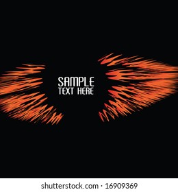 A fiery red layout with plenty of copy space.  Easily edit this vector image any way you want.