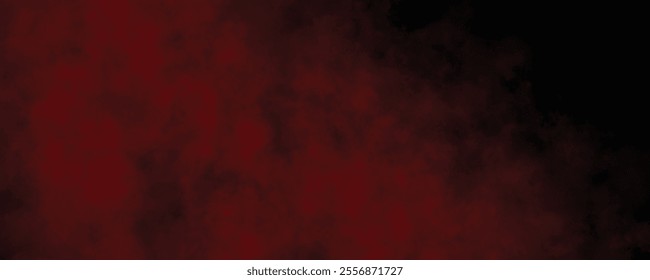 Fiery Red Misty Clouds Blending into a Deep Black Canvas, Creating a Bold and Mysterious Abstract Design
