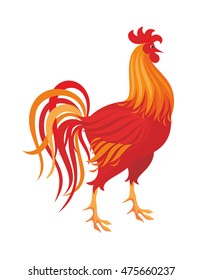 Fiery rooster - a symbol of new 2017 on the Chinese horoscope