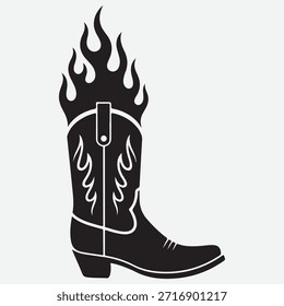 Ilustración de silueta de Vector de zapatillas de correr ardientes 