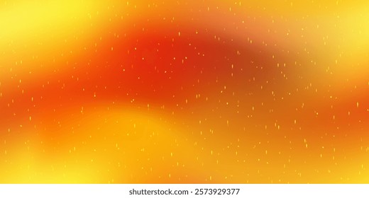 Fiery seamless bg with grainy fire sparks texture. Abstract gradient mesh blurred wallpaper with overlay noise. Yellow and orange vector illustration.