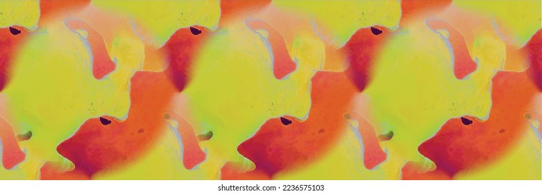 Fiery Seamless Pattern. Sunny Acrylic Galaxy. Fluid Fire Background. Galaxy Abstract Science. Acrylic Ink Repeat Space. Science Ink Illustration. Liquid Seamless Watercolor. Multi Color Sun Paint.