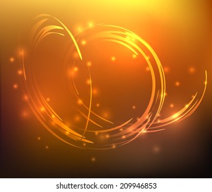 Fiery spiral background. Vector eps10