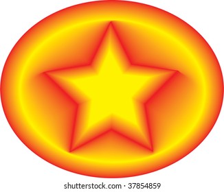 Fiery star vector illustration