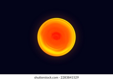 Fiery surface sun 3d. A bright flash in space, a round, burning ball. Flame, sun energy or explosion in the universe. Light emission, star shine, magical effect. Vector illustration.