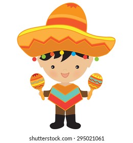Fiesta boy vector illustration