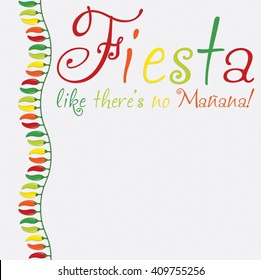 Fiesta chilli card in vector format.