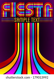 Fiesta - Colorful vector poster - abstract rainbow