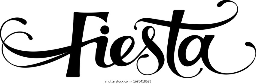 Fiesta - custom calligraphy text