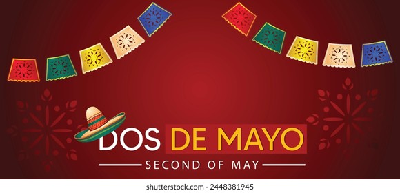 Fiesta Dos de Mayo (Day of Madrid Festival) patriotic festival on Spain  Spanish text meaning 
second of may vector poster 