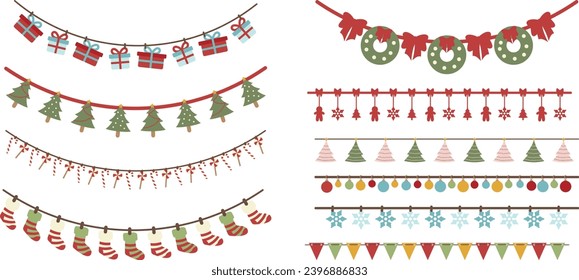 Fiesta Flag Christmas Vector Art