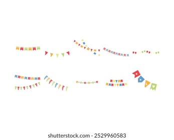 Fiesta Flag Decoration Element Set 