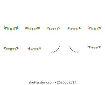 Fiesta Flag Decoration Element Set