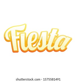 Fiesta gold text icon. Cartoon of fiesta gold text vector icon for web design isolated on white background