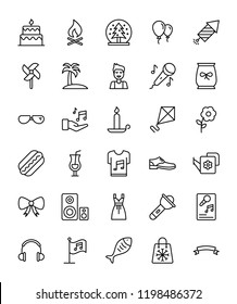 Fiesta Junina Elements Icons 